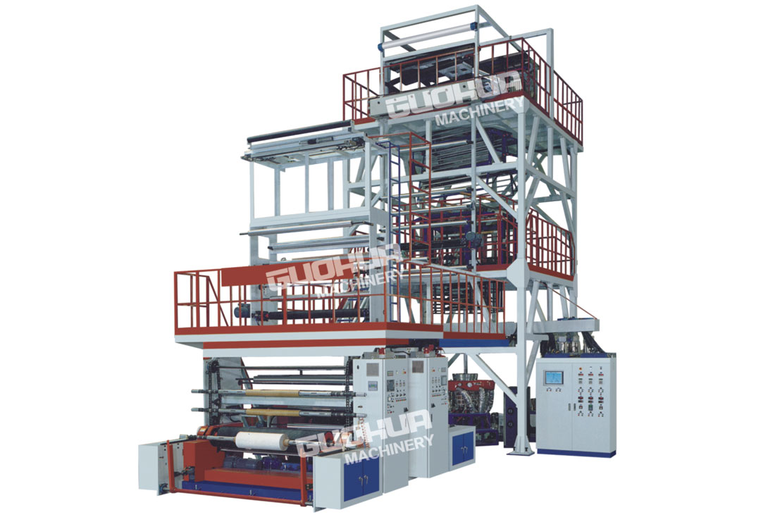 GHSJ-3L1600/3L2000/3L2600Three to Five Layers Co-extrusion Film Blowing Machine Set (IBC Film Tube Inner Cooling System)